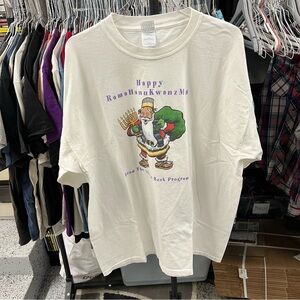 VTG Glenn Beck Program Shirt Happy Xmas RamaHanuKwanzMas t shirt gray size 2XL